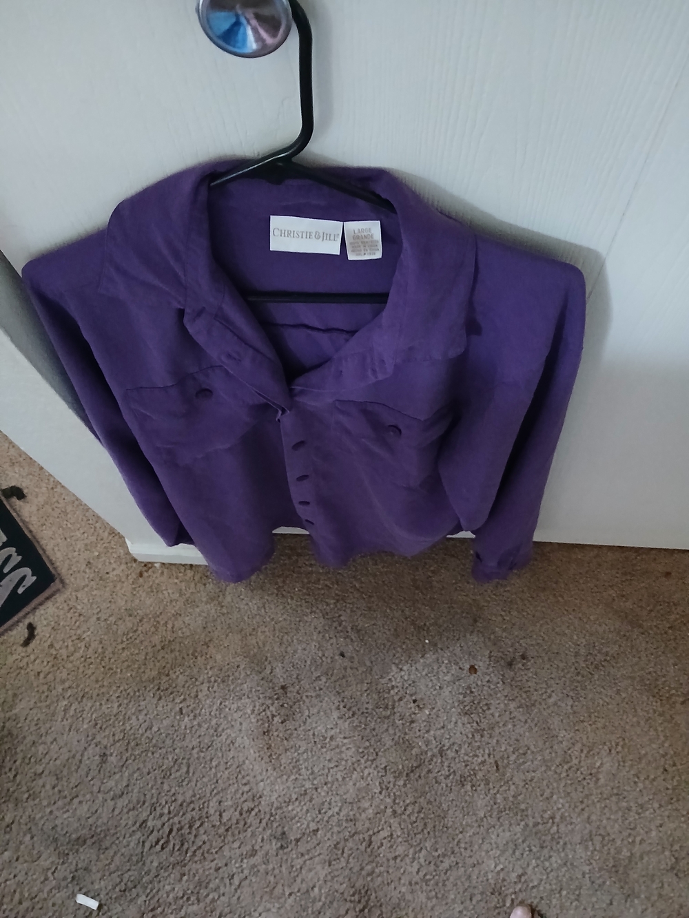 Women's Purple Button-Front Top